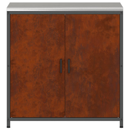 Kitchen Storage HATTEM Rusty 90 x 50 x 92 cm Steel