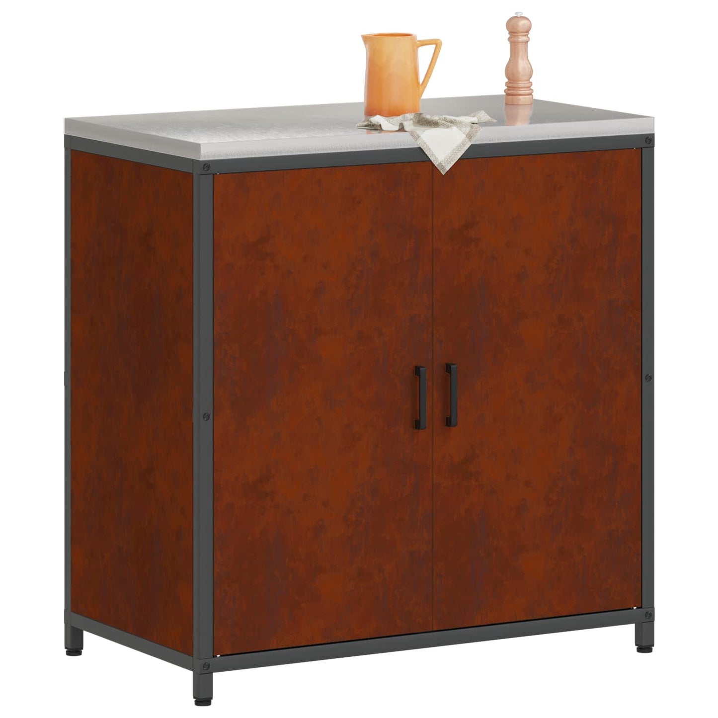 Kitchen Storage HATTEM Rusty 90 x 50 x 92 cm Steel