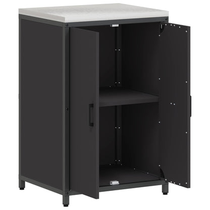 Kitchen Storage HATTEM Black 60 x 50 x 92 cm Steel