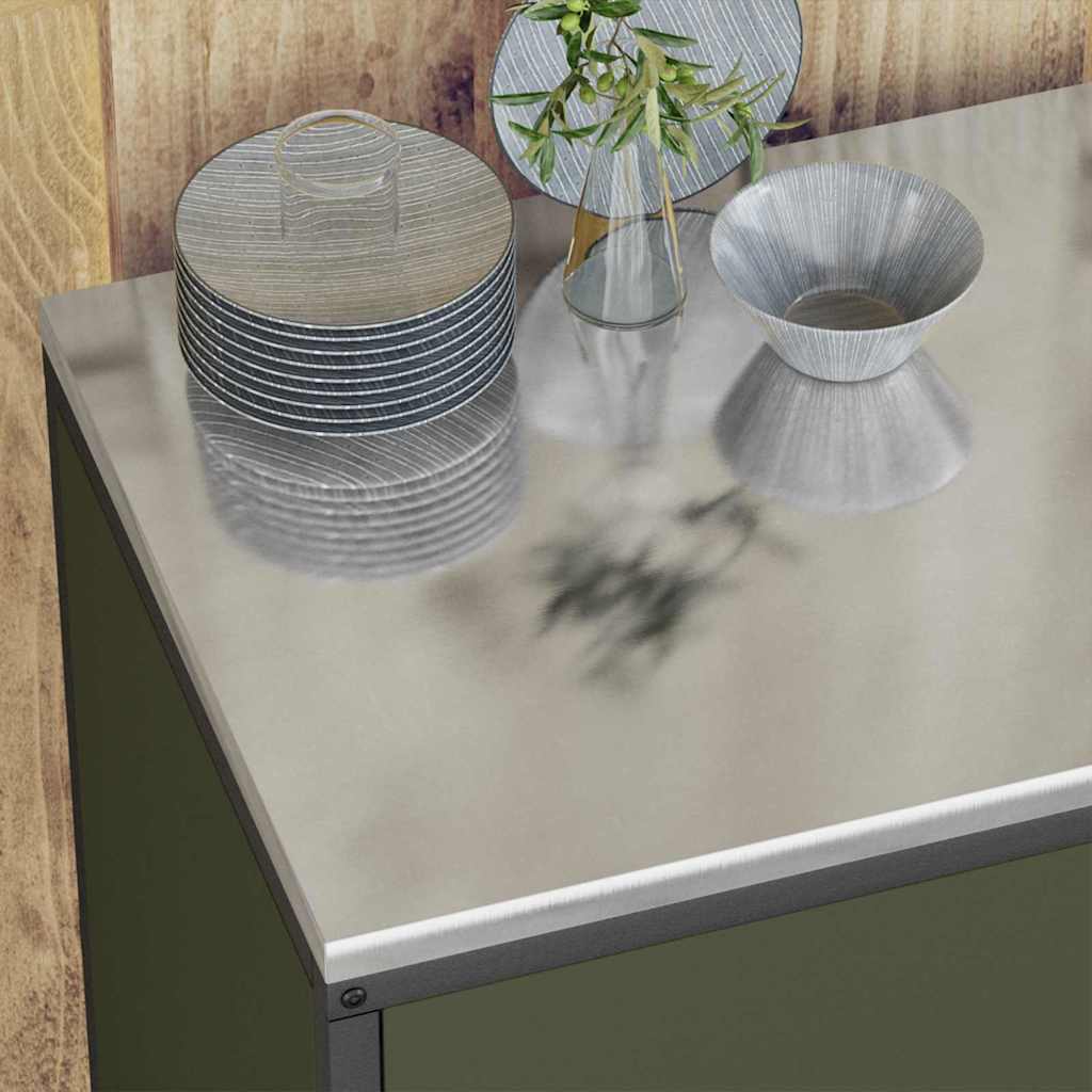 Kitchen Storage HATTEM Olive Green 60 x 50 x 92 cm Steel