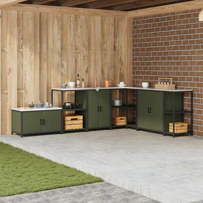 Kitchen Storage HATTEM Olive Green 60 x 50 x 92 cm Steel