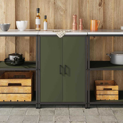 Kitchen Storage HATTEM Olive Green 60 x 50 x 92 cm Steel