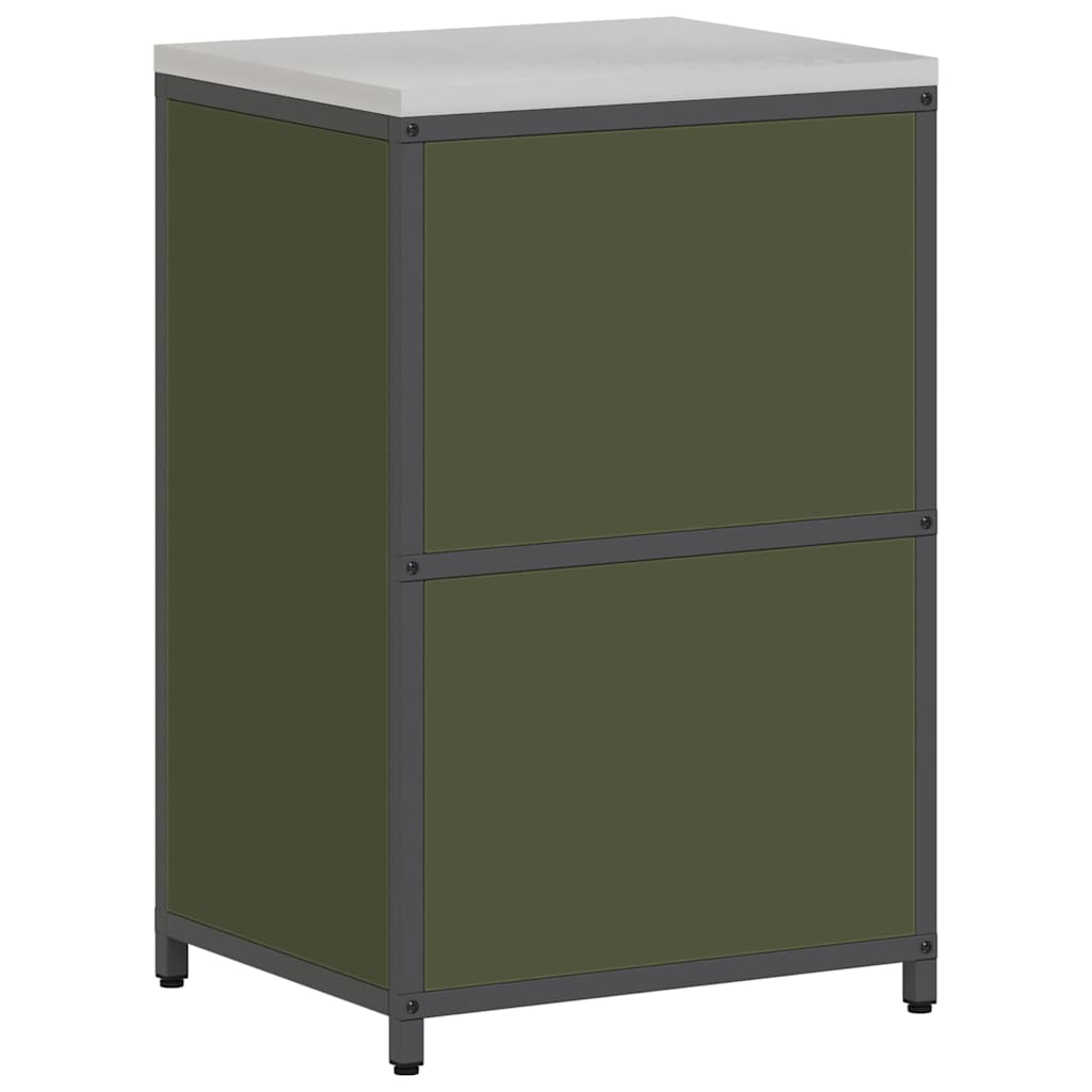Kitchen Storage HATTEM Olive Green 60 x 50 x 92 cm Steel