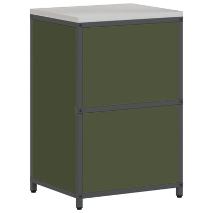 Kitchen Storage HATTEM Olive Green 60 x 50 x 92 cm Steel