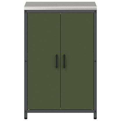 Kitchen Storage HATTEM Olive Green 60 x 50 x 92 cm Steel