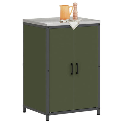 Kitchen Storage HATTEM Olive Green 60 x 50 x 92 cm Steel