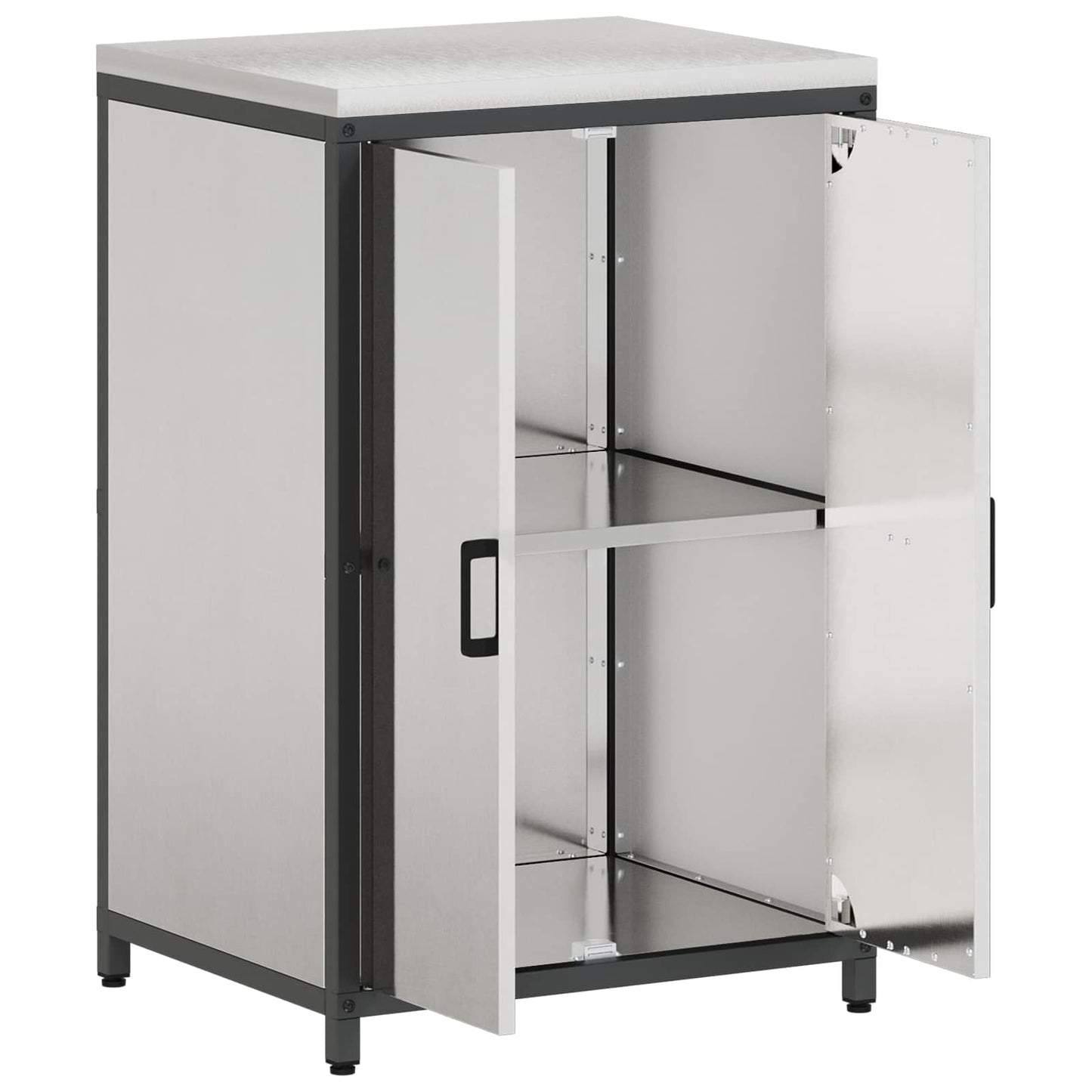 Kitchen Storage HATTEM Silver 60 x 50 x 92 cm Steel