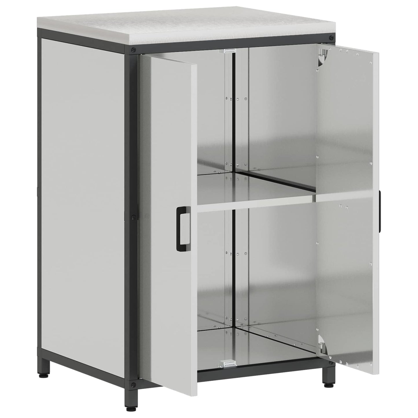 Kitchen Storage HATTEM Silver 60 x 50 x 92 cm Steel