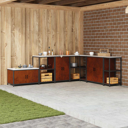 Kitchen Storage HATTEM Rusty 60 x 50 x 92 cm Steel