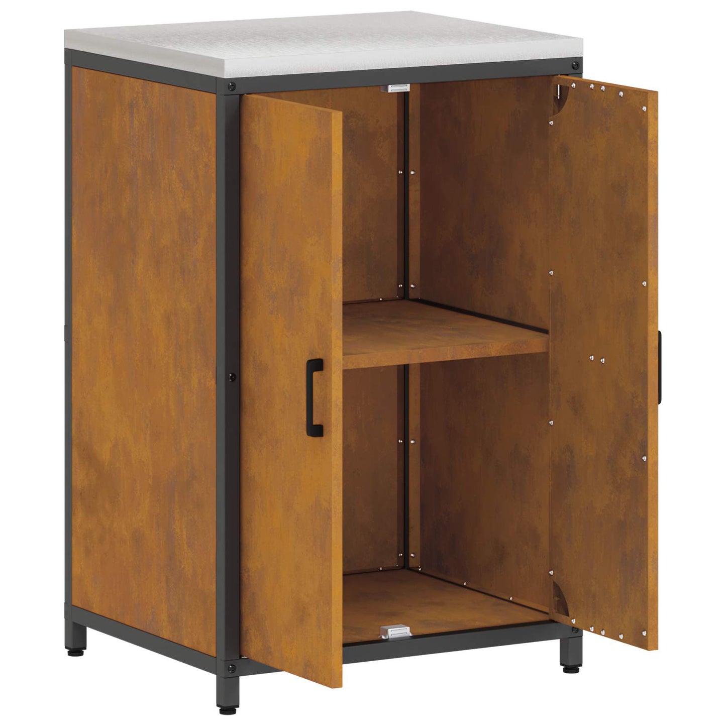 Kitchen Storage HATTEM Rusty 60 x 50 x 92 cm Steel