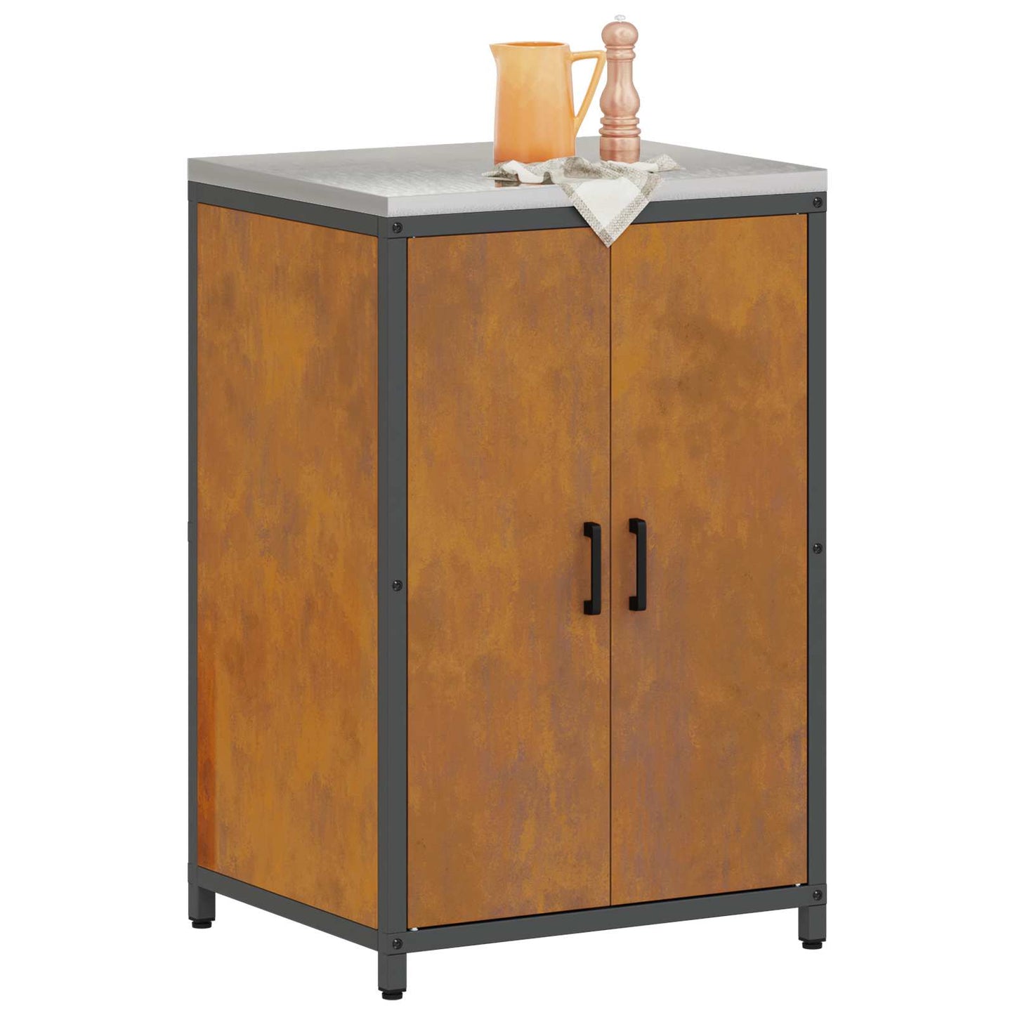 Kitchen Storage HATTEM Rusty 60 x 50 x 92 cm Steel