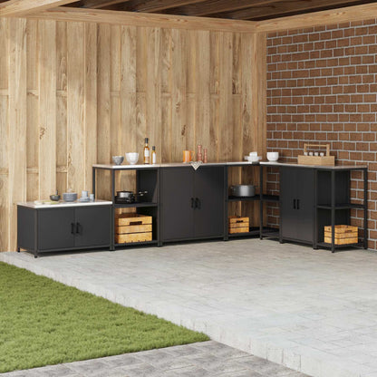 Kitchen Storage HATTEM Black 90 x 50 x 53 cm Steel