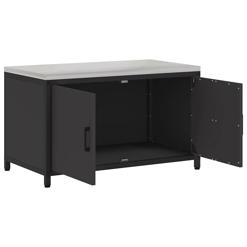 Kitchen Storage HATTEM Black 90 x 50 x 53 cm Steel