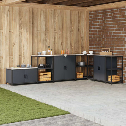 Kitchen Storage HATTEM Anthracite 90 x 50 x 53 cm Steel