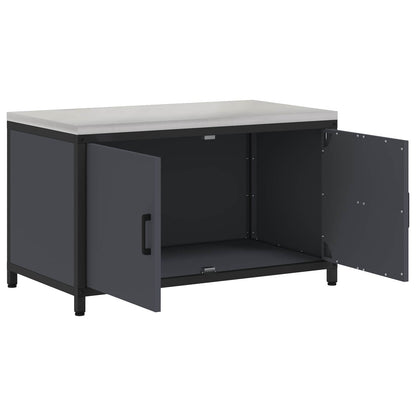 Kitchen Storage HATTEM Anthracite 90 x 50 x 53 cm Steel