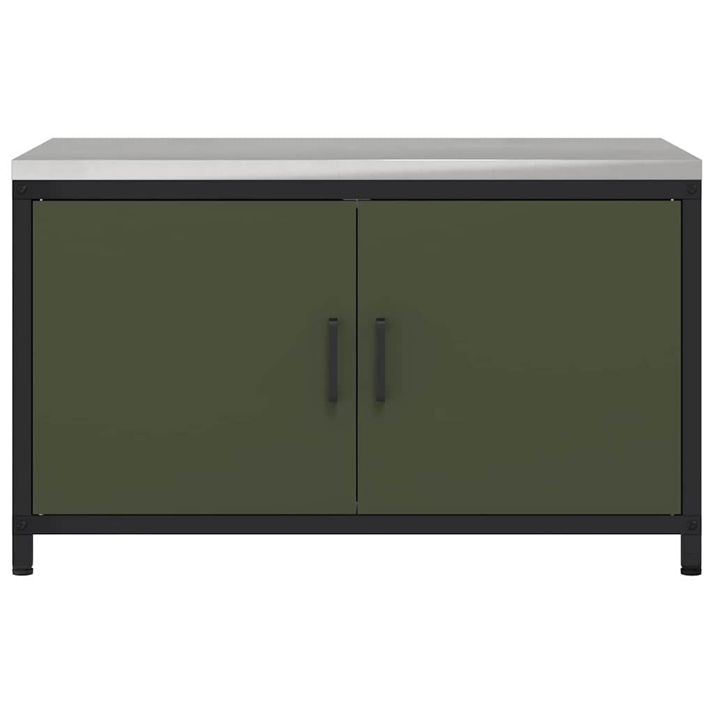Kitchen Storage HATTEM Olive Green 90 x 50 x 53 cm Steel