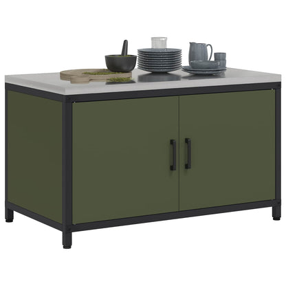Kitchen Storage HATTEM Olive Green 90 x 50 x 53 cm Steel