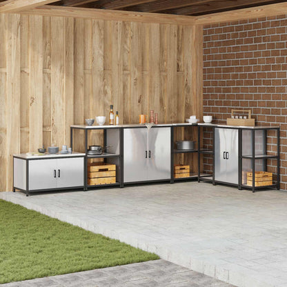 Kitchen Storage HATTEM Silver 90 x 50 x 53 cm Steel
