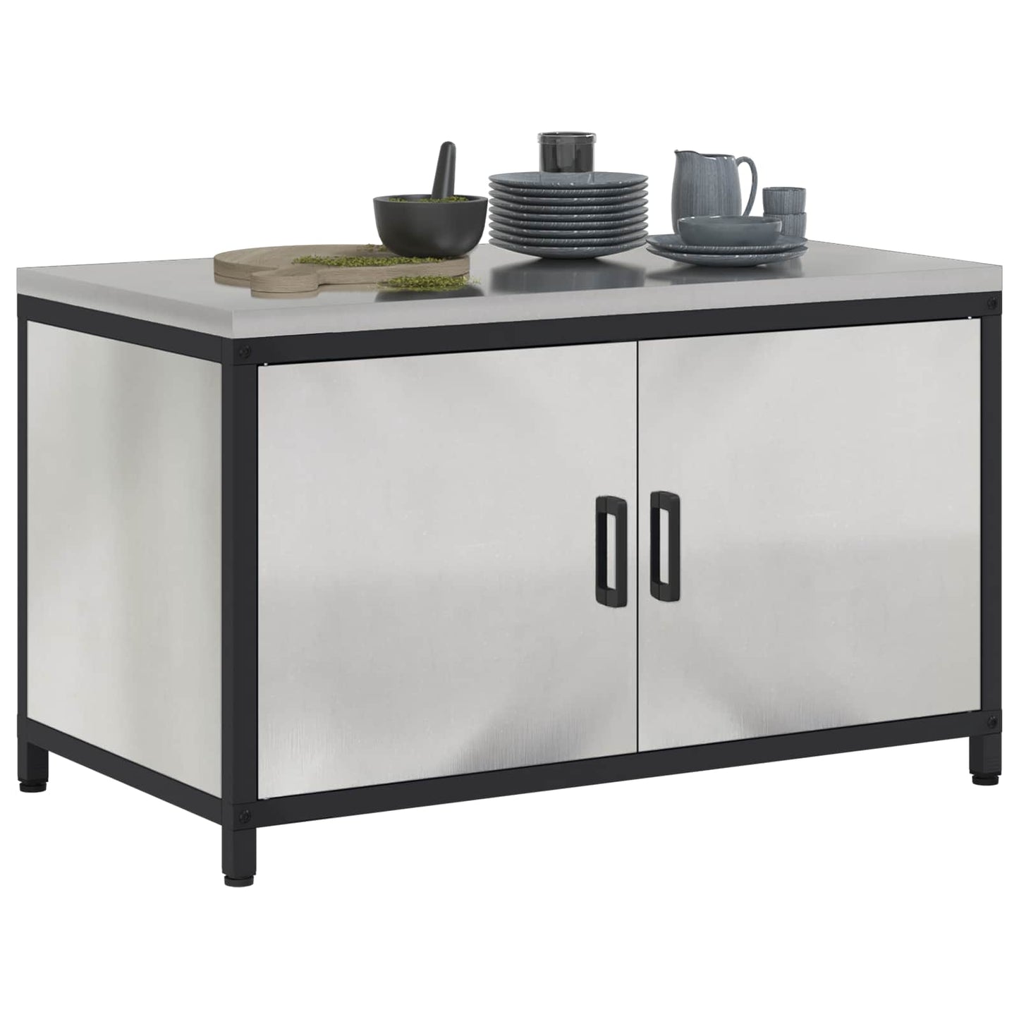 Kitchen Storage HATTEM Silver 90 x 50 x 53 cm Steel