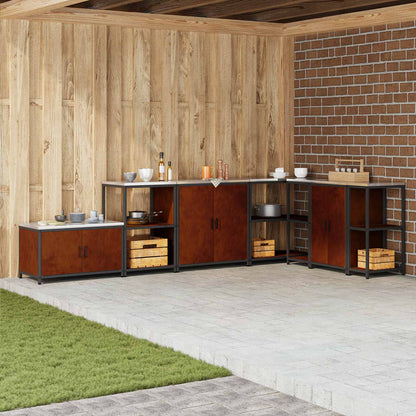 Kitchen Storage HATTEM Rusty 90 x 50 x 53 cm Steel