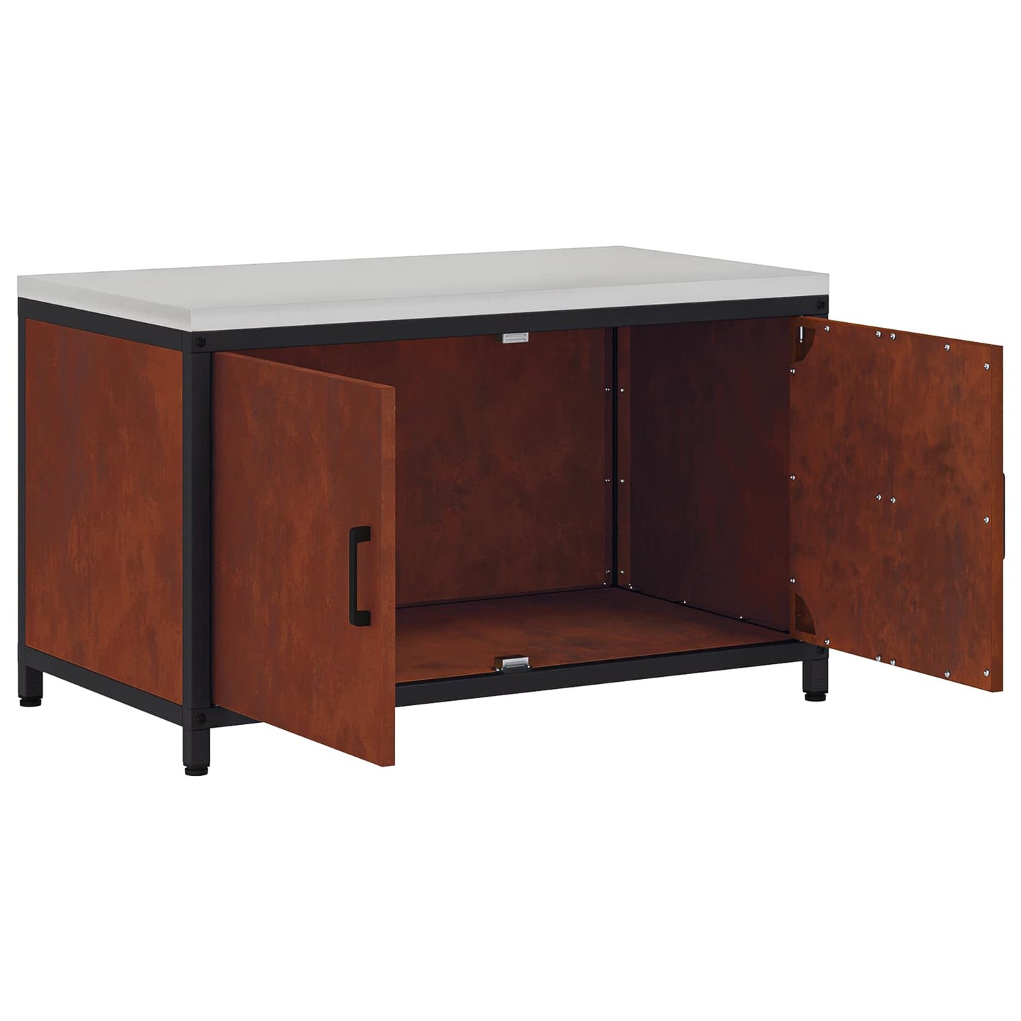 Kitchen Storage HATTEM Rusty 90 x 50 x 53 cm Steel