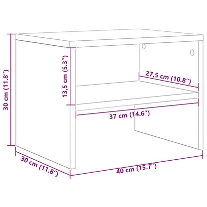 Bedside Cabinet Old wood 40 x 40 x 30 cm Engineered wood