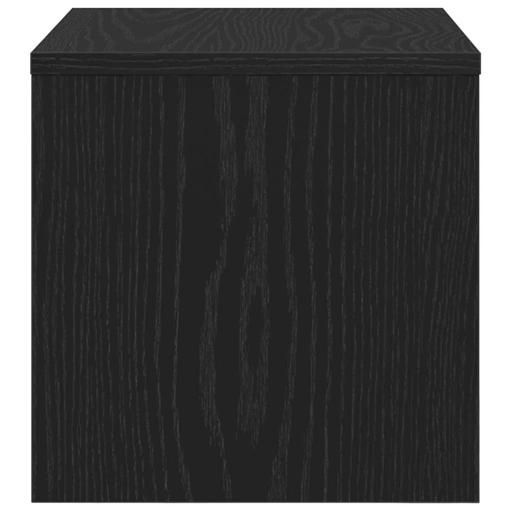 Bedside Cabinet Black oak 40 x 40 x 30 cm Engineered wood