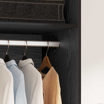 Wardrobe Black Oak 50 x 50 x 200 cm Engineered Wood