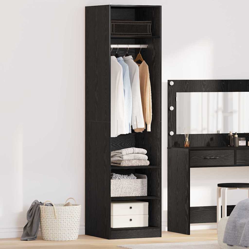 Wardrobe Black Oak 50 x 50 x 200 cm Engineered Wood