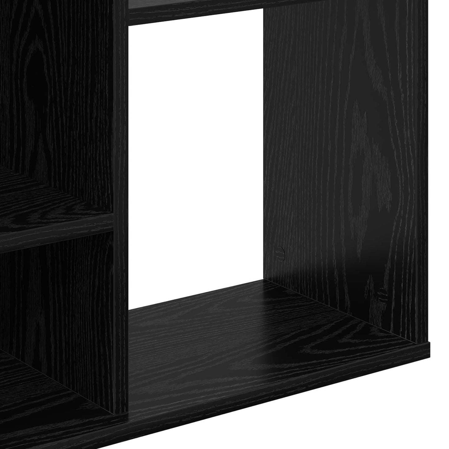 Room Divider Black Oak 100 x 24 x 140 cm Engineered Wood