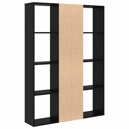 Room Divider Black Oak 100 x 24 x 140 cm Engineered Wood