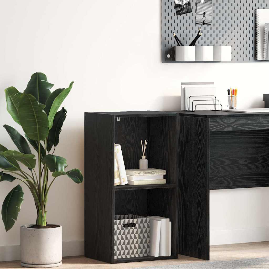 Bookshelf Black Oak 40 x 30 x 77 cm Engineered Wood