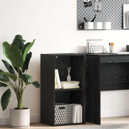 Bookshelf Black Oak 40 x 30 x 77 cm Engineered Wood