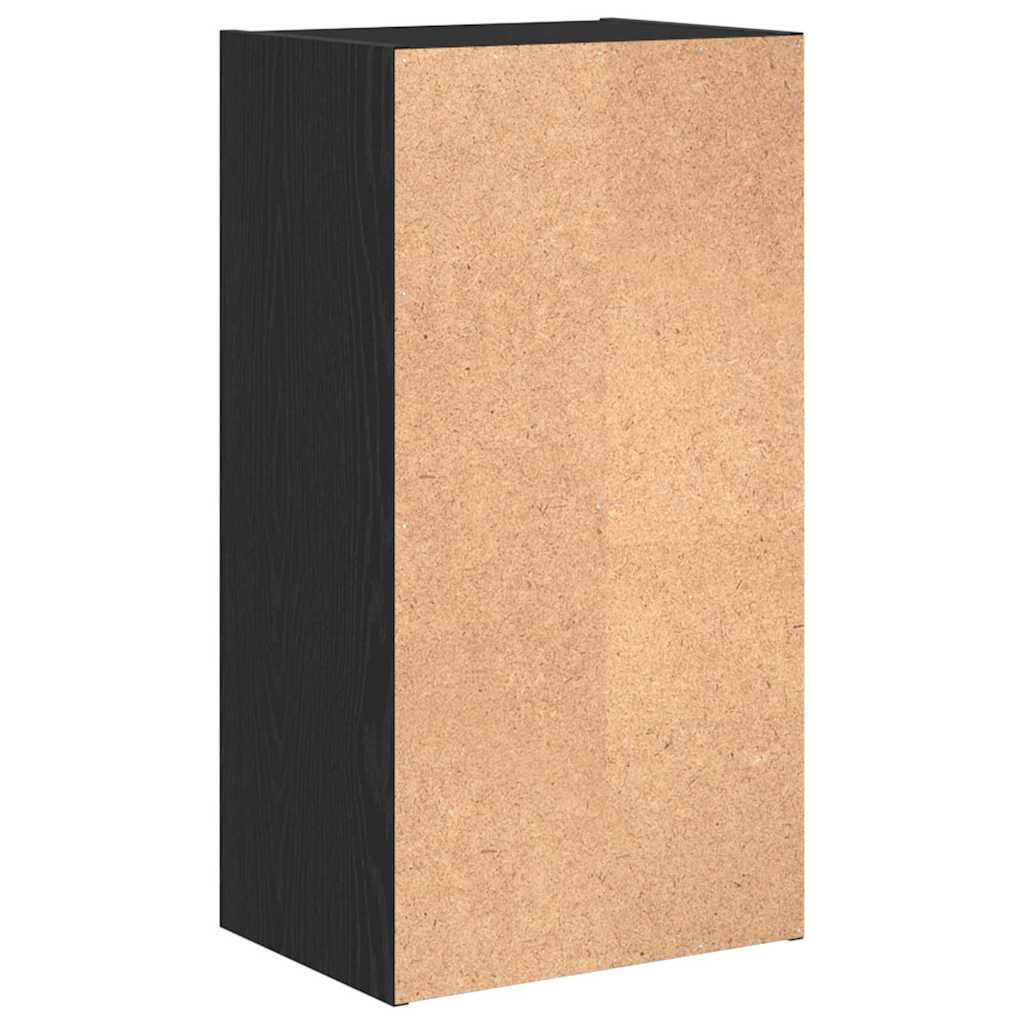 Bookshelf Black Oak 40 x 30 x 77 cm Engineered Wood