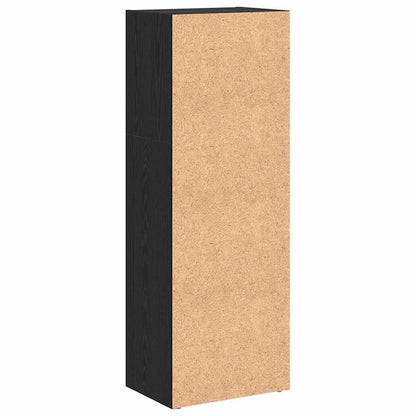 Bookshelf 3-Tier 40 x 30 x 114 cm Engineered Wood Black Oak