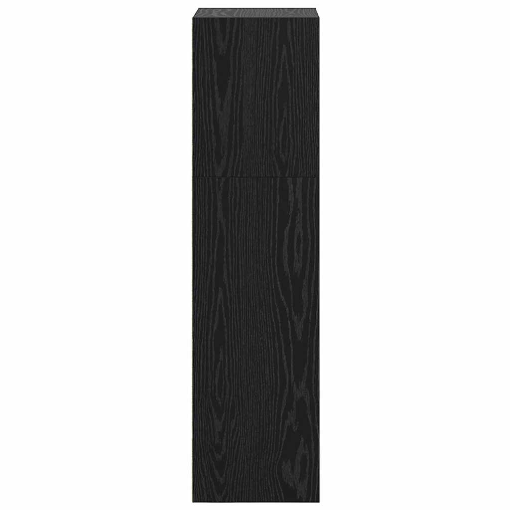 Bookshelf 3-Tier 40 x 30 x 114 cm Engineered Wood Black Oak