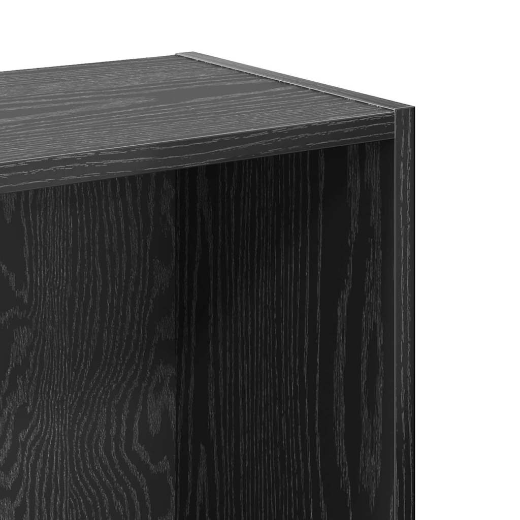 Bookshelf Black Oak 80 x 24 x 76 cm Engineered Wood
