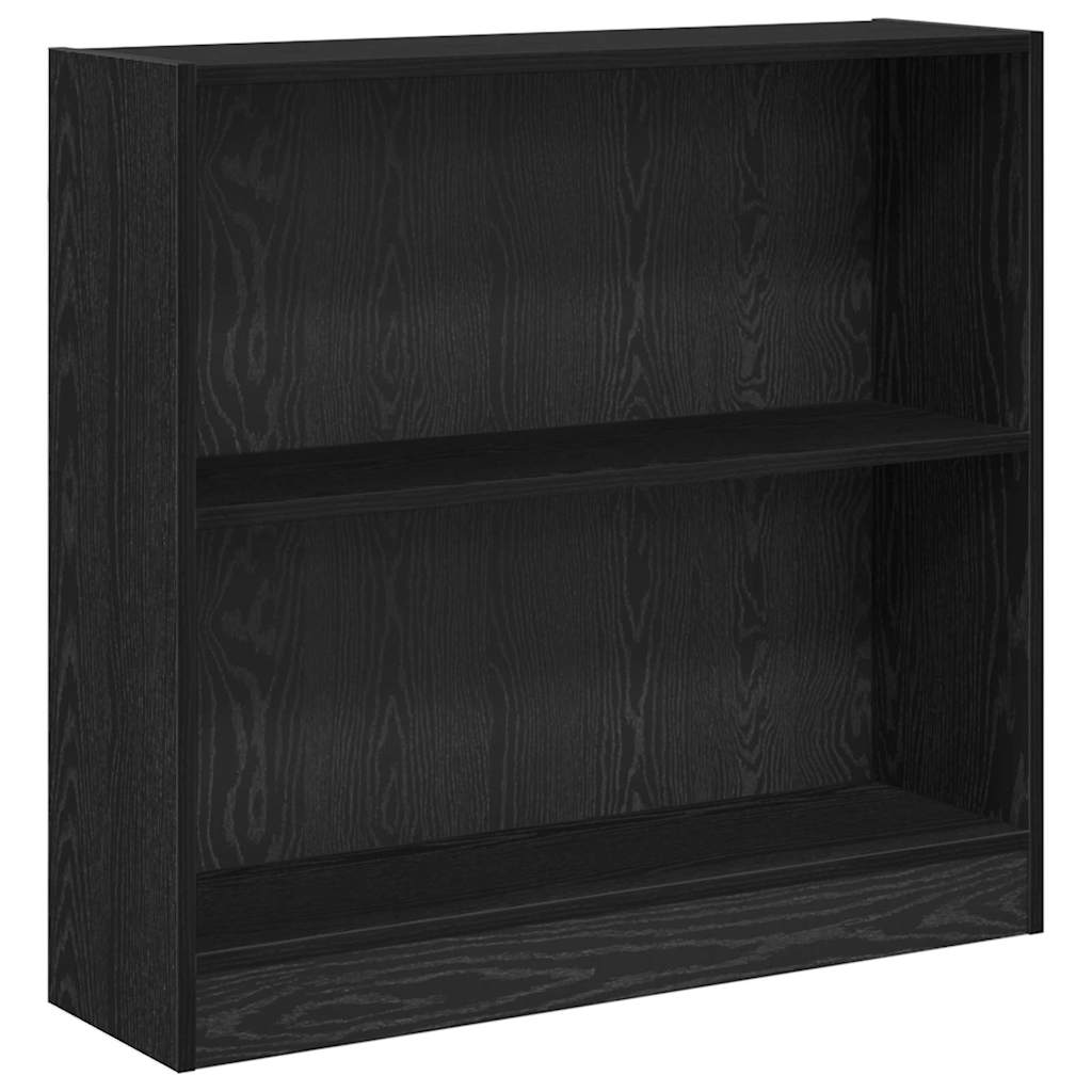 Bookshelf Black Oak 80 x 24 x 76 cm Engineered Wood
