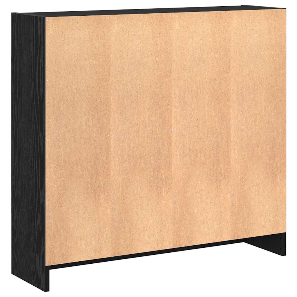 Bookshelf Black Oak 80 x 24 x 76 cm Engineered Wood