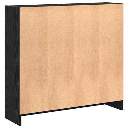 Bookshelf Black Oak 80 x 24 x 76 cm Engineered Wood