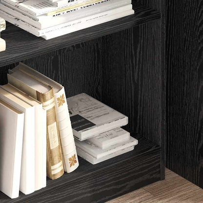 Bookshelf Black Oak 80 x 24 x 109 cm Engineered Wood