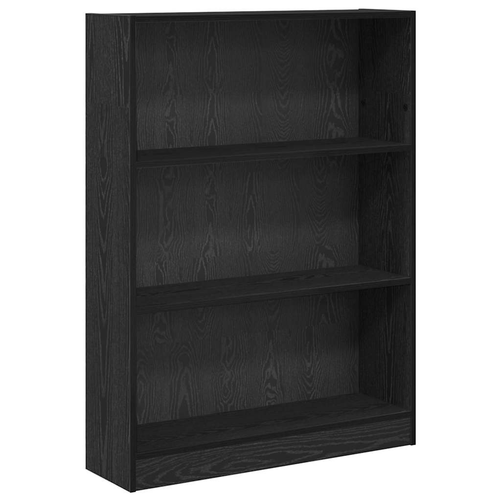 Bookshelf Black Oak 80 x 24 x 109 cm Engineered Wood
