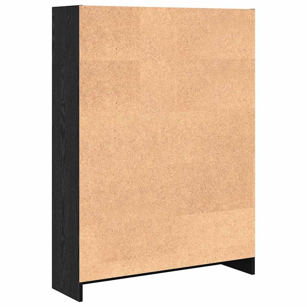 Bookshelf Black Oak 80 x 24 x 109 cm Engineered Wood