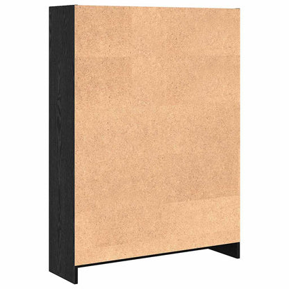 Bookshelf Black Oak 80 x 24 x 109 cm Engineered Wood