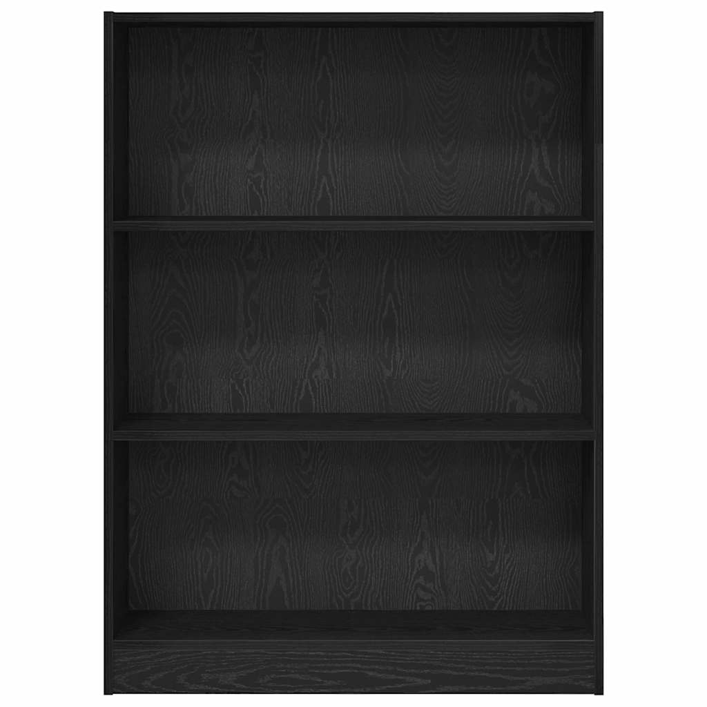 Bookshelf Black Oak 80 x 24 x 109 cm Engineered Wood