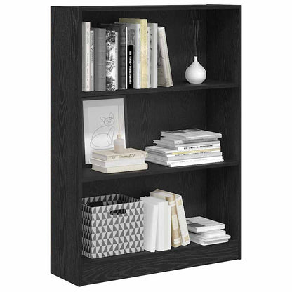 Bookshelf Black Oak 80 x 24 x 109 cm Engineered Wood