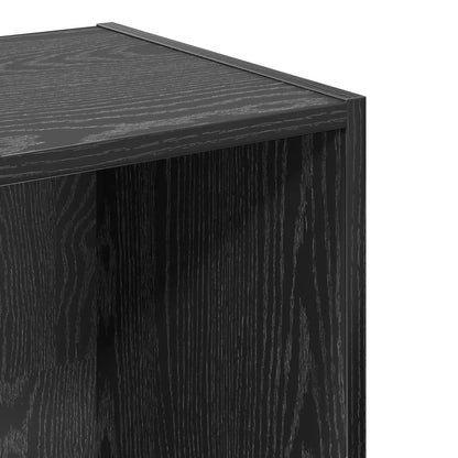 Bookshelf Black Oak 40 x 30 x 152 cm Engineered Wood