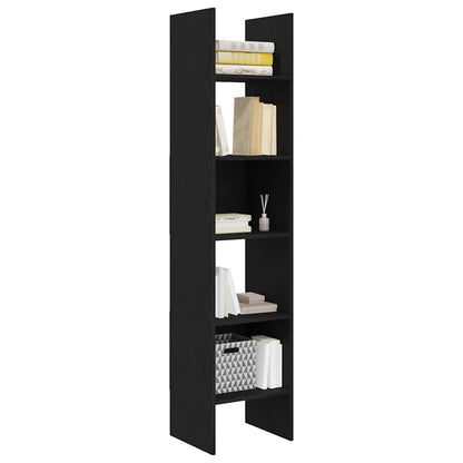 Book Cabinet 5-Tier 40 x 35 x 180 cm Engineered Wood Black Oak