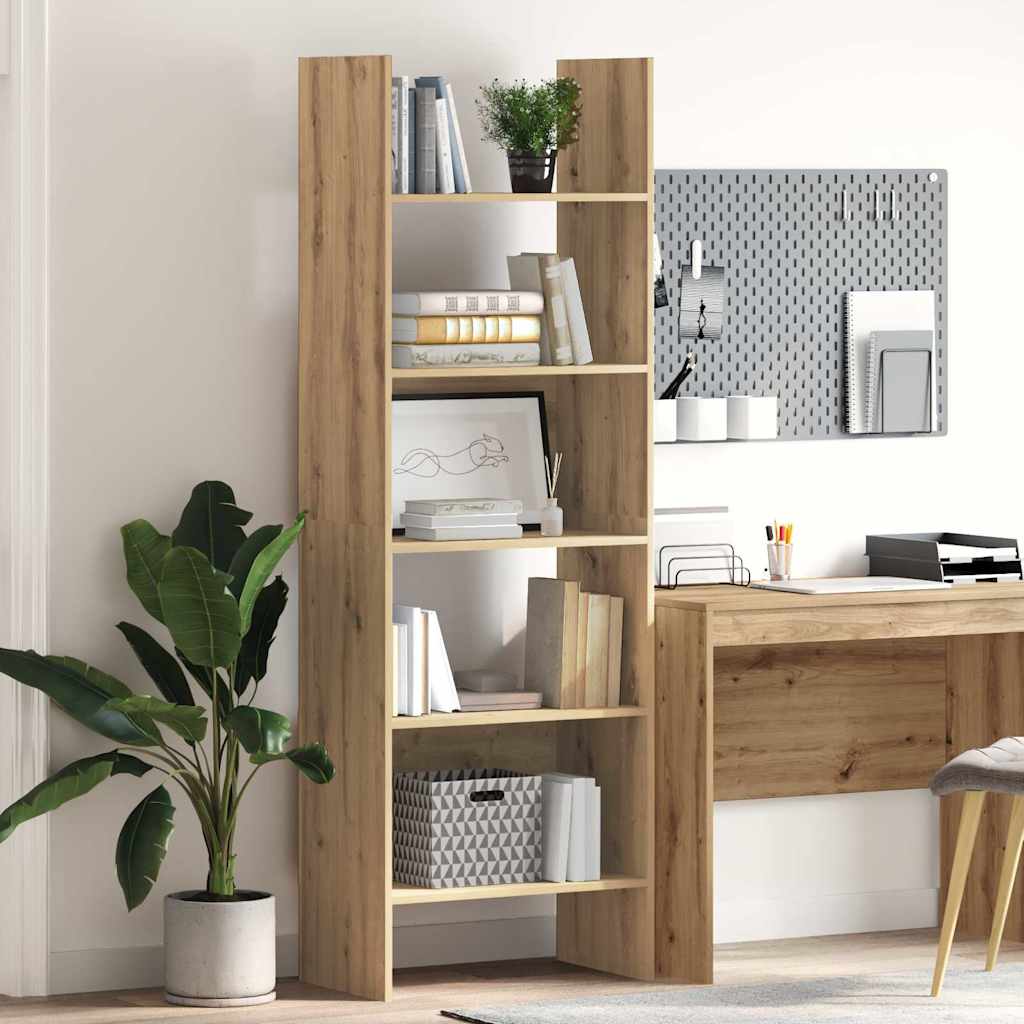 Book Cabinet Artisan Oak 60 x 35 x 180 cm Engineered Wood