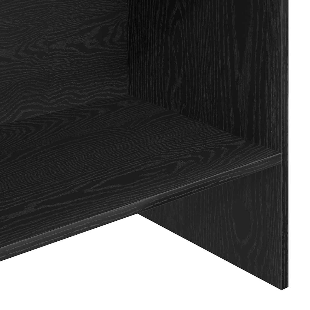 Book Cabinet 5-Tier 60 x 35 x 180 cm Engineered Wood Black Oak